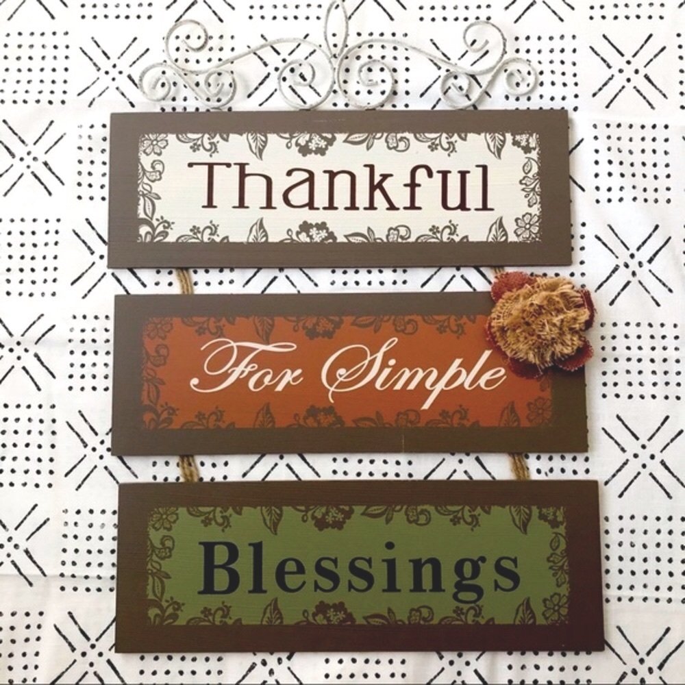 THANKFUL FOR SIMPLE BLESSINGS HANGING TIER SIGN